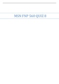 MSN FNP 560 QUIZ 8