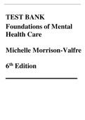 Test Bank For Foundations of Mental Health Care 8th Edition Morrison-Valfre