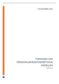 Essay Toepassen van persoonlijkheidstheoretische modellen (T.50480) 