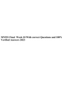 MN551 Final Week 10 With correct Questions and 100% Verified Answers 2023.