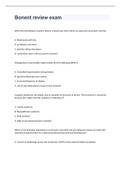 Bonent review exam questions 2023 with 100% correct answers