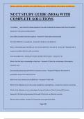 NCCT STUDY GUIDE (MOA) WITH COMPLETE SOLUTIONS