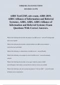 AIRS Test12345, airs exam, AIRS 2019, AIRS (Alliance of Information and Referral Systems), AIRS, AIRS, AIRS (Alliance of Information and Referral Systems) Exam Questions With Correct Answers.