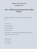 ANCC APRN Exam Questions With Verified Answers.