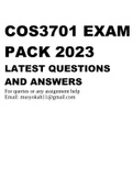 COS3701 EXAM PACK 2023