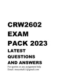 CRW2602 EXAM PACK 2023