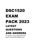 DSC1520 EXAM PACK 2023