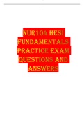 NUR104 HESI FUNDAMENTALS PRACTICE EXAM QUESTIONS AND ANSWERS