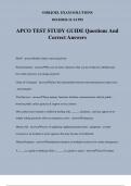 APCO TEST STUDY GUIDE Questions And Correct Answers