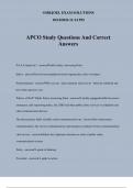 APCO Study Questions And Correct Answers