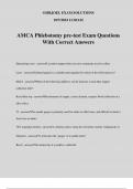 AMCA Phlebotomy pre-test Exam Questions With Correct Answers