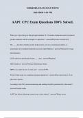 AAPC CPC Exam Questions 100% Solved.