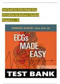 ECGs Made Easy, 7th Edition TEST BANK by Barbara J Aehlert, Verified Chapters 1 - 10, Complete Newest Version