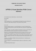 APWH 4.2 Exam Questions With Correct Answers