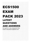 ECS1500 EXAM PACK 2023