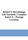 BIOD171 Microbiology Lab Notebook | Complete Rated A+ | Portage Learning 