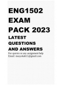 ENG1502 EXAM PACK 2023