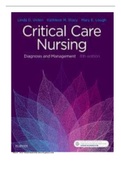 TEST BANK FOR: CRITICAL CARE NURSING: DIAGNOSIS AND MANAGEMENT, 8TH EDITION BY LINDA D. URDEN, KATHLEEN M. STACY & MARY E. LOUGH