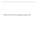 MATH 225N Week 5 Lab Assignment-Summer 2019, MATH225N: Statistical Reasoning for the Health Sciences, Chamberlain College of Nursing