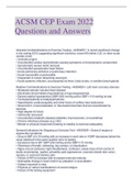 ACSM CEP Exam 2023 Questions and Answers latest update