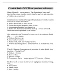 Criminal Justice NOCTI test questions and answers