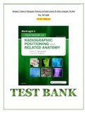 Test Bank for Bontragers Textbook of Radiographic Positioning and Related Anatomy 9th Edition Lampignano