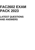 FAC2601 EXAM PACK 2023