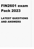 FIN2601 EXAM PACK 2023