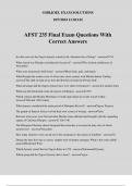 AFST 235 Final Exam Questions With Correct Answers