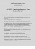 AFST 235 Final Exam Questions With Correct Answers