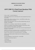 AFST 2100 UGA Final Exam Questions With Correct Answers