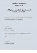 ATI pharm practice B Questions and Verified Answers 2024