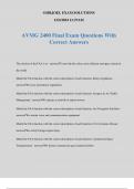 AVMG 2400 Final Exam Questions With Correct Answers