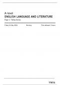 AQA MERGED QUESTIONS AND MARK SCHEME ENGLISH LANGUAGE AND LITERATURE PAPER 1-7707/1 (TELLING STORIES) FOR MAY 2024