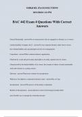 BAC 442 Exam 4 Questions With Correct Answers