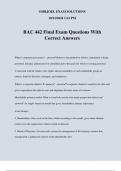 BAC 442 Final Exam Questions With Correct Answers