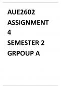 AUE2602 ASSIGNMENT 4 SEMESTER 2 2024 GROUP A