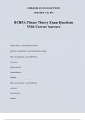 BCRPA Fitness Theory Exam Questions With Correct Answers