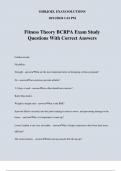 Fitness Theory BCRPA Exam Study Questions With Correct Answers