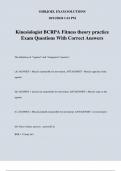 Kinesiologist BCRPA Fitness theory practice Exam Questions With Correct Answers