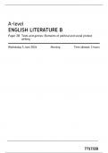 AQA MERGED QUESTION AND MARK SCHEME ENGLISH LITERATURE B PAPER 2B-7717/2B (TEXTS AND GENRES: ELEMENTS OF POLITICAL AND SOCIAL PROTEST WRITING) FOR JUNE 2024