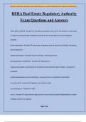 RERA Real Estate Regulatory Authority Exam Questions and Answers