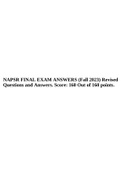 NAPSR FINAL EXAM ANSWERS (Fall 2023) Revised Questions and Answers. Score: 160 Out of 160 points.