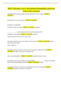 WGU Biochem Unit 5 Myoglobin/Hemoglobin questions with correct answers