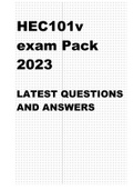 HEC101V EXAM PACK 2023