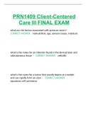 PRN1409 Client-Centered Care III FINAL EXAM