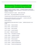 Biochemistry Proteins questions and answers with complete top solutions