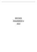 MAT2691 ASSIGNMENT 3 SEM 1 2023