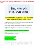 ALL HESI EXIT Questions and Answers Test Bank; A+ Rated Guide (2023)