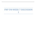 FNP 590 WEEK 7 DISCUSSION 1